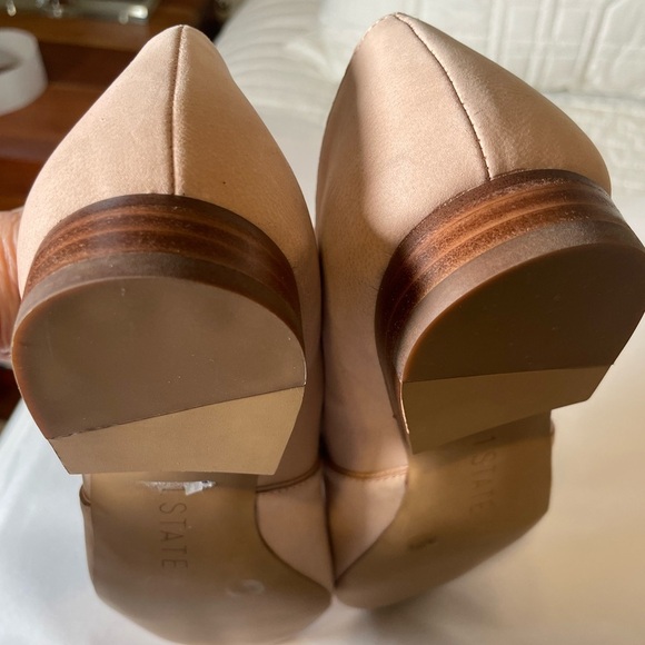 1.State Women's Sz 7 Soft nubuck Leather Slip On Willasa Loafers PINK Comfort - Picture 6 of 12